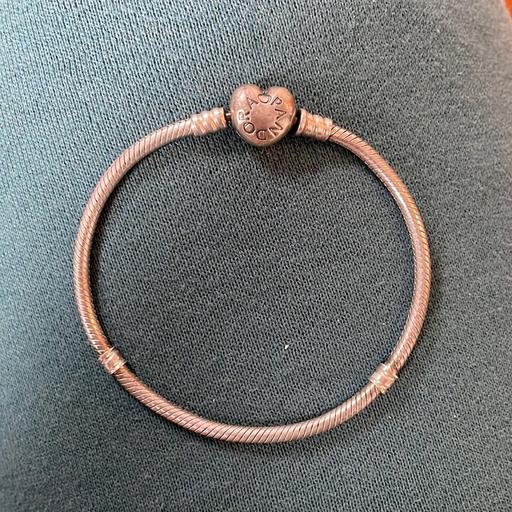 Pandora Moments Heart Clasp Snake Chain Bracelet